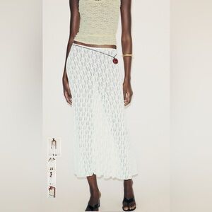 Zara White Lace Maxi Skirt